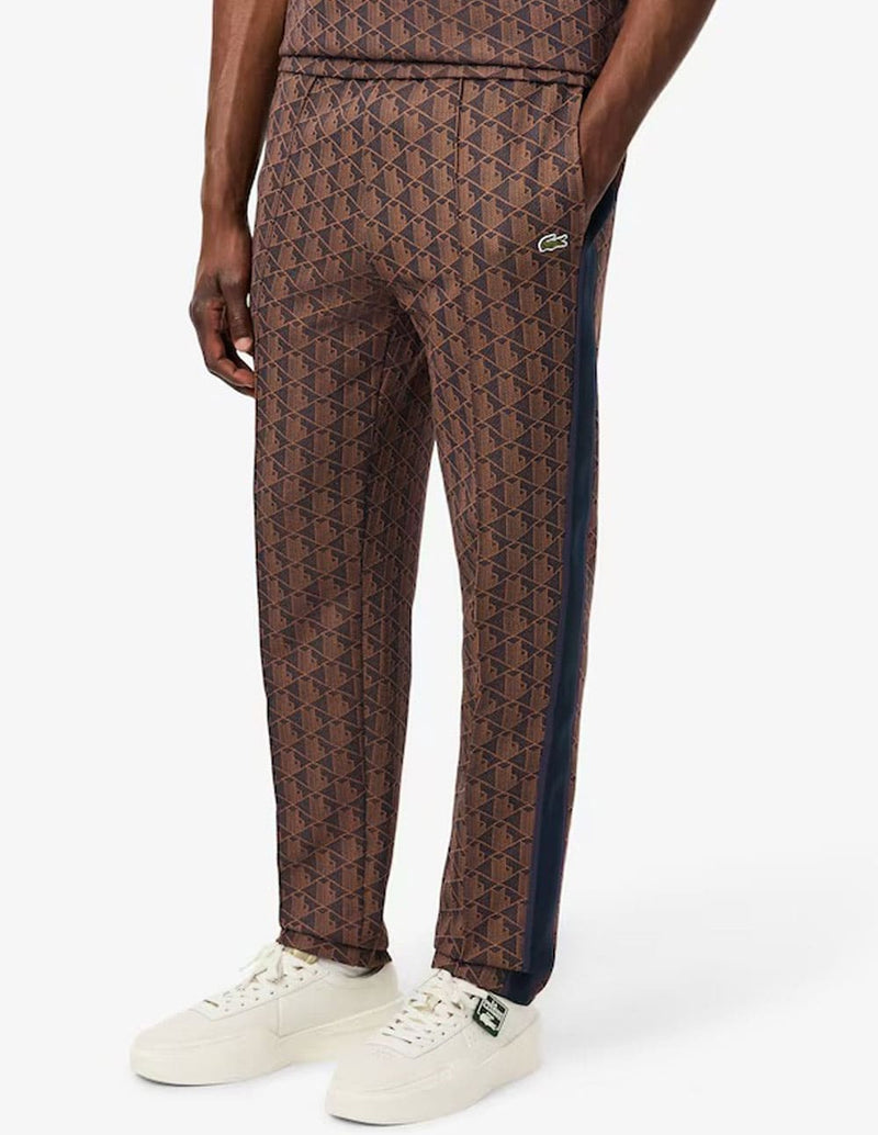 Pantalón de Chándal Lacoste Paris con Monograma Marrón Hombre