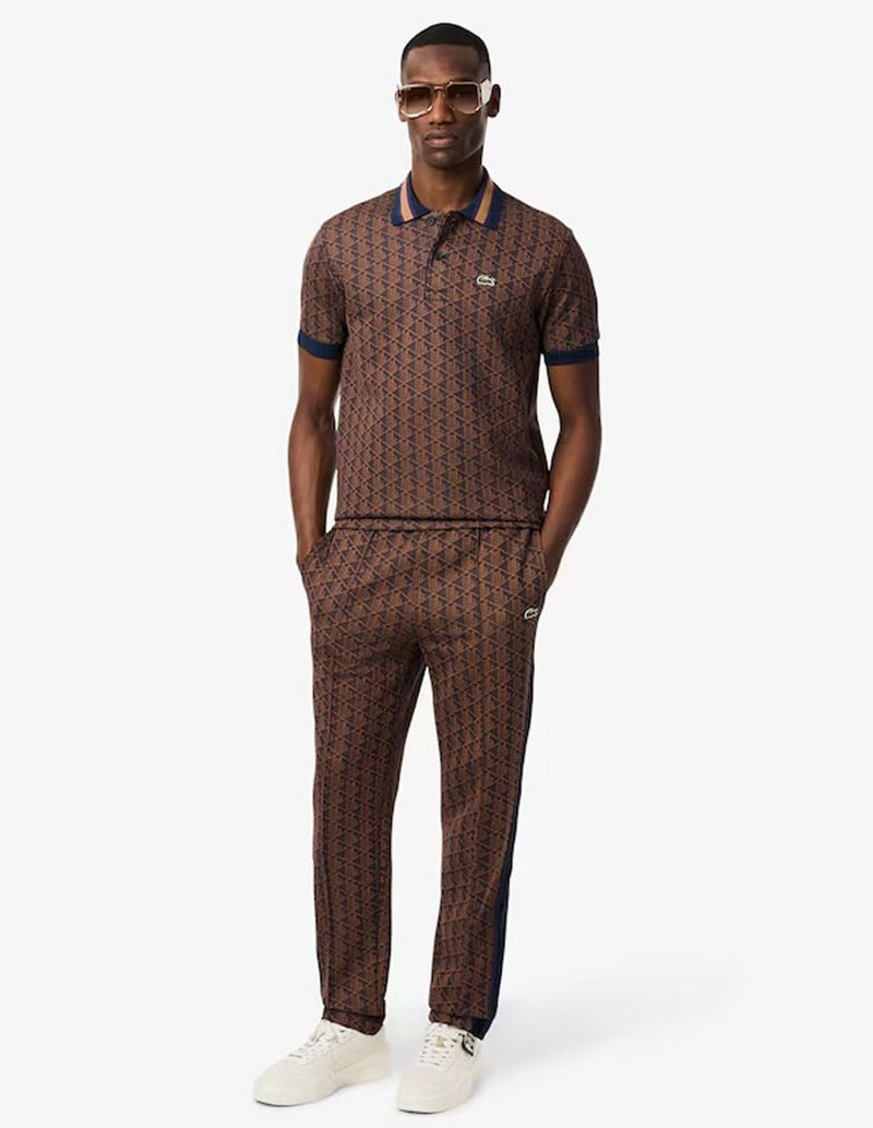 Pantalón de Chándal Lacoste Paris con Monograma Marrón Hombre