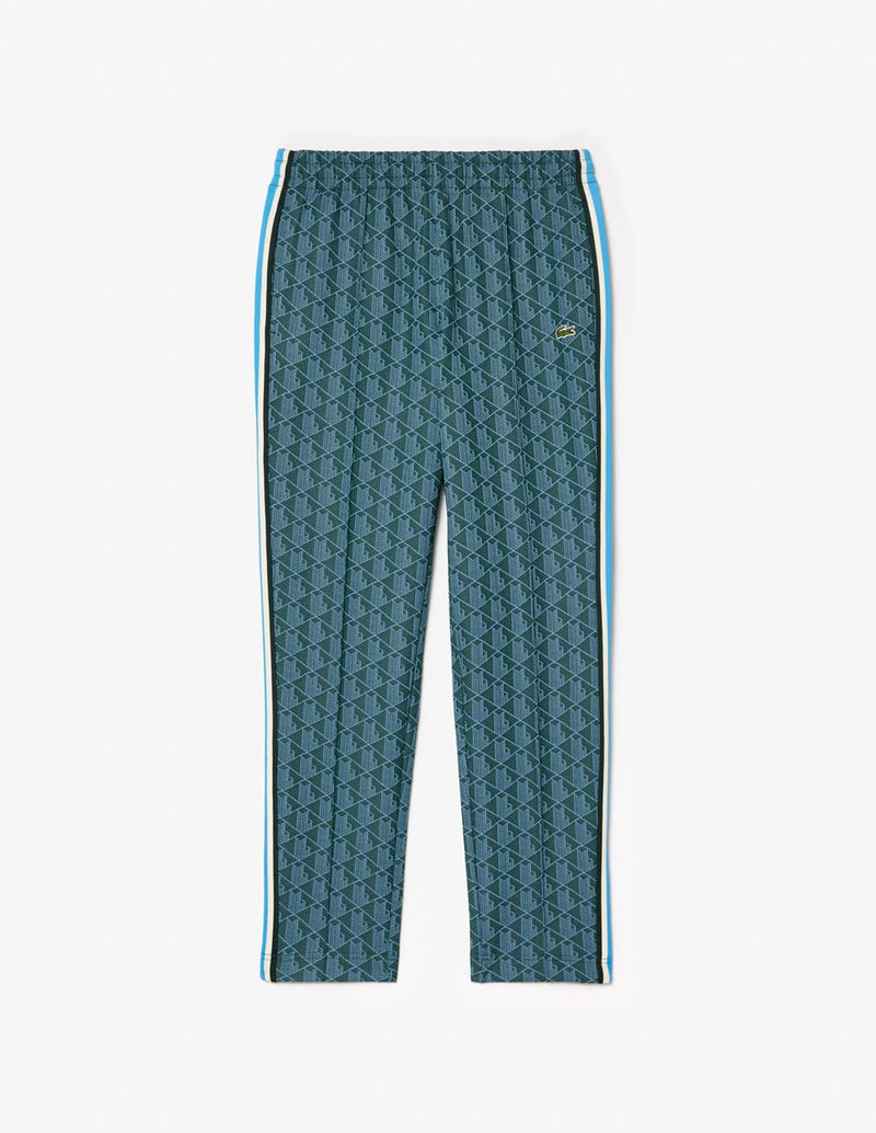 Pantalón de Chándal Lacoste Paris con Monograma Verde y Azul Hombre