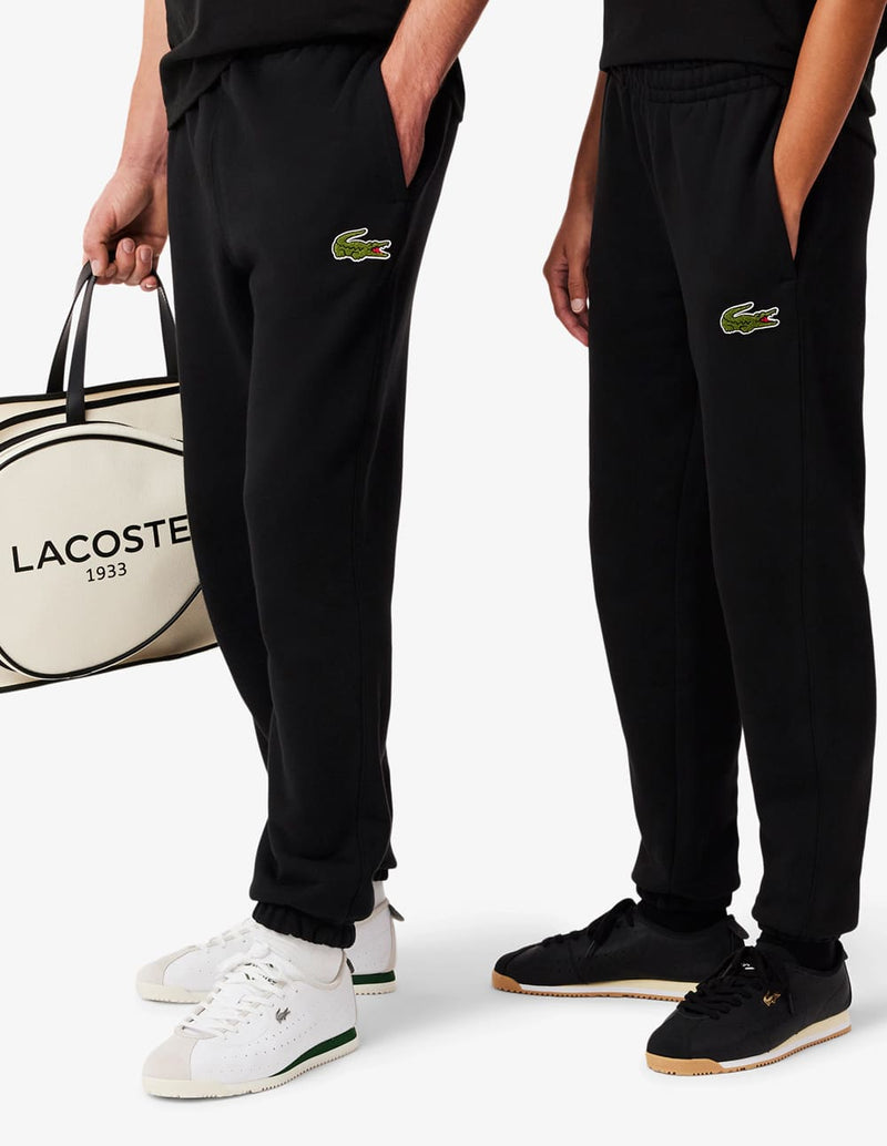 Pantalón de Chándal Lacoste con Logo Negro Unisex