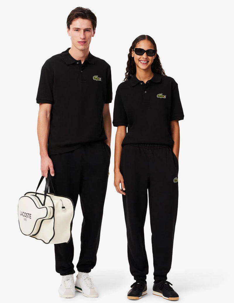 Pantalón de Chándal Lacoste con Logo Negro Unisex