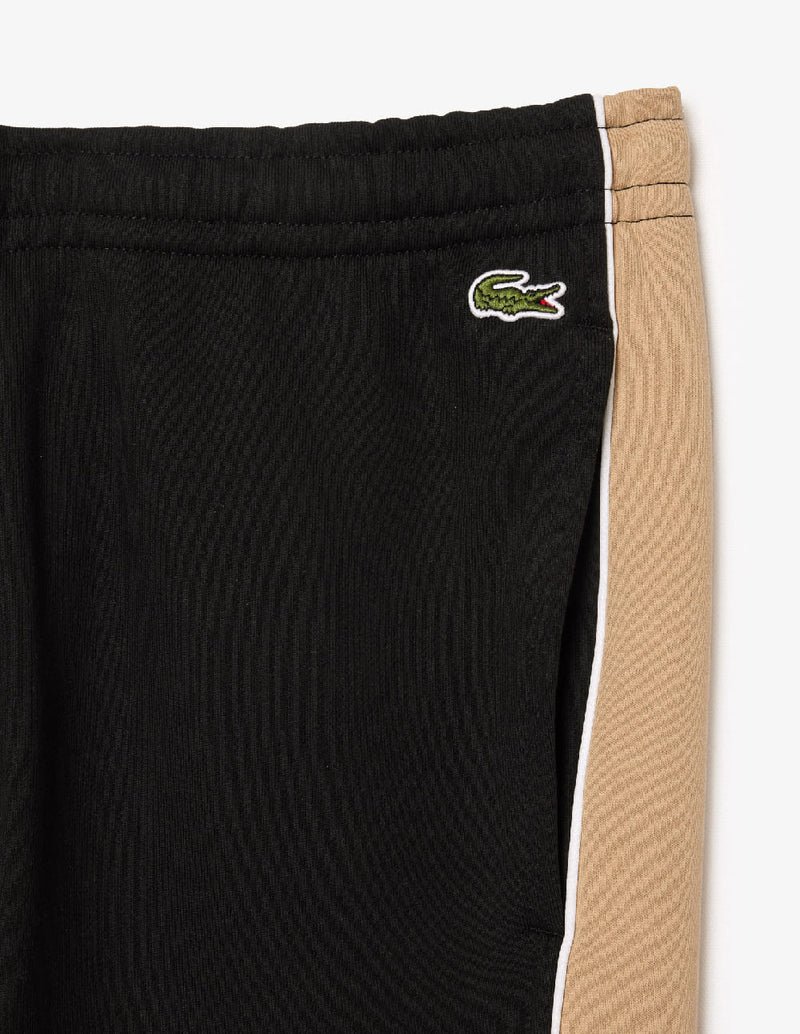 Pantalón de Chándal Lacoste con Logo Negro y Beige Hombre