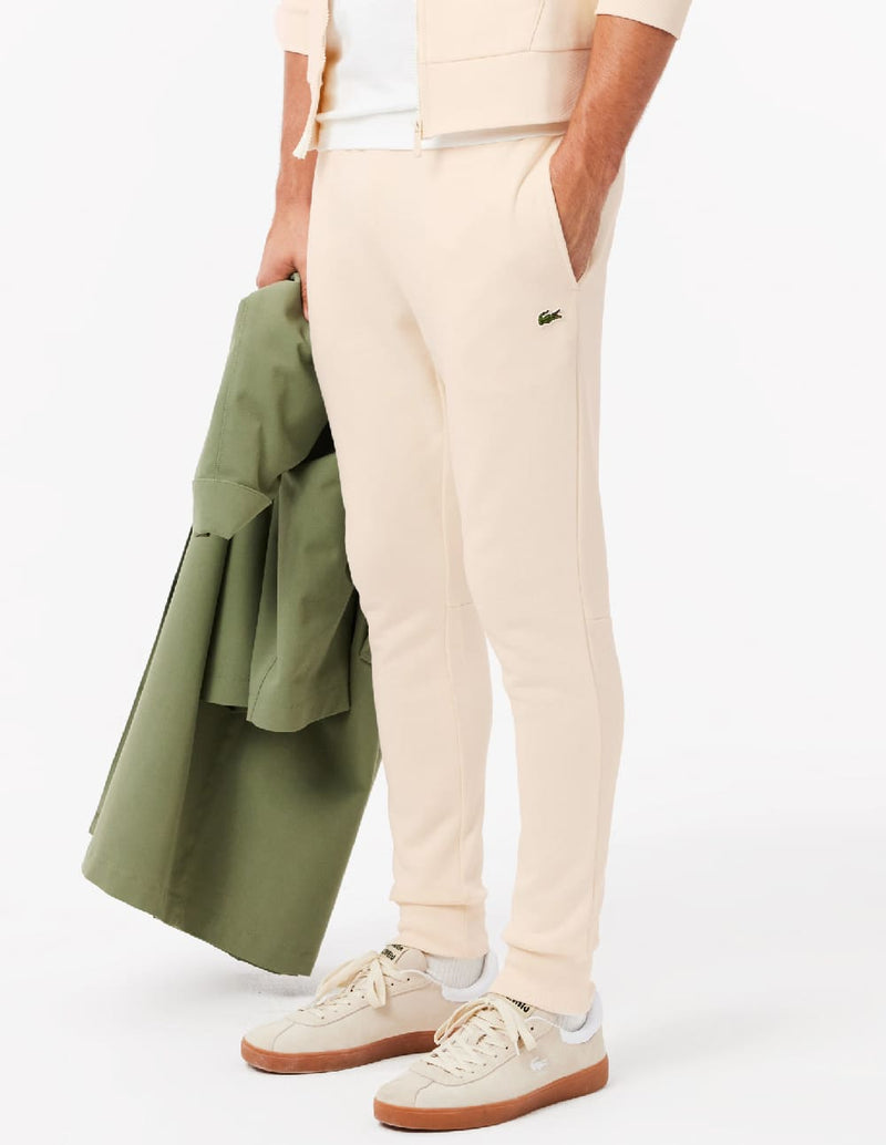 Pantalón Lacoste con Logo Beige Hombre