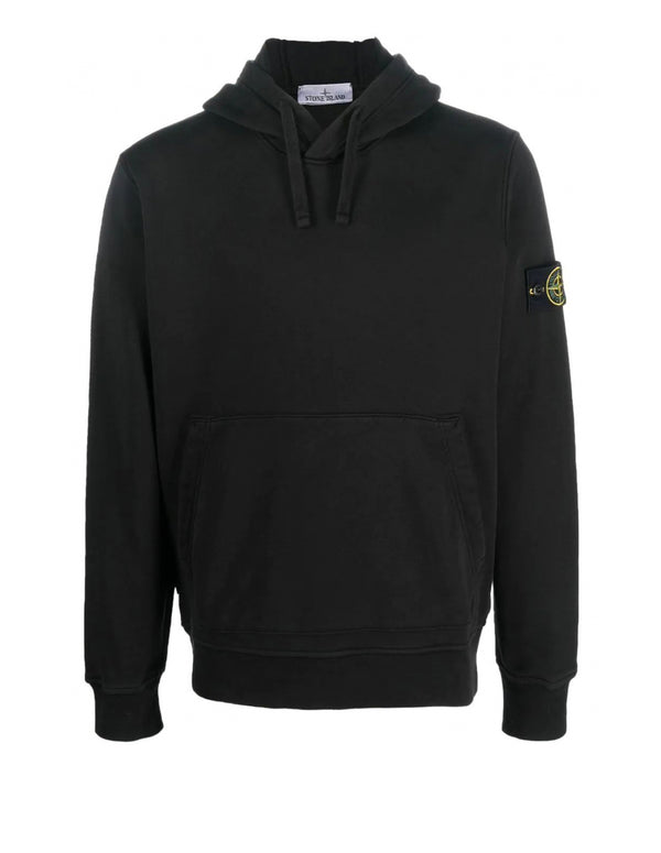 Sudadera Stone Island con Capucha Negra Hombre