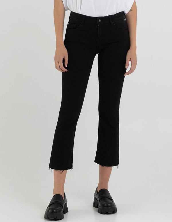 Pantalón Replay Flare Fit Faaby Negro Mujer