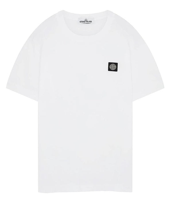 Camiseta Stone Island Con Parche Blanca Hombre