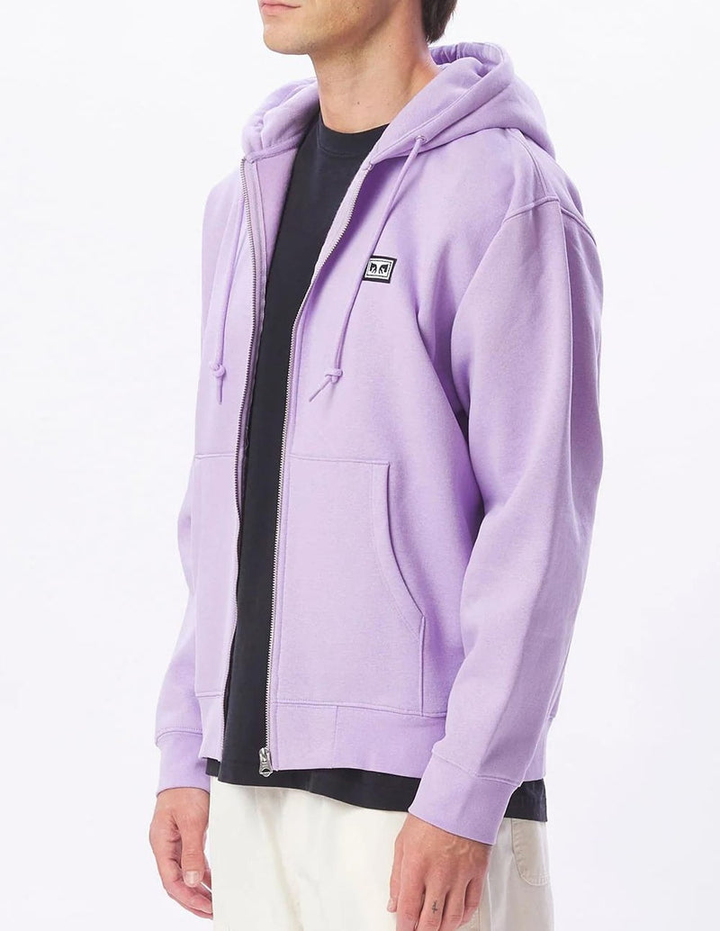 Sudadera con Capucha OBEY Established Works Eye Zip Morada Hombre