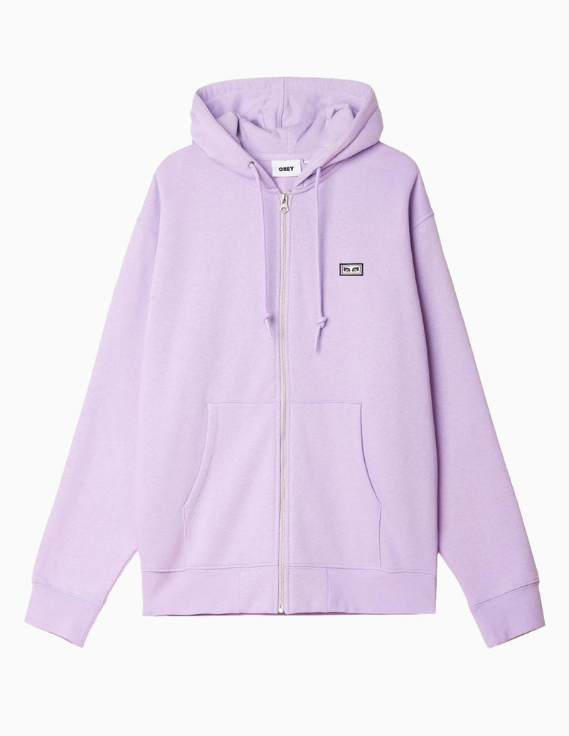 Sudadera con Capucha OBEY Established Works Eye Zip Morada Hombre