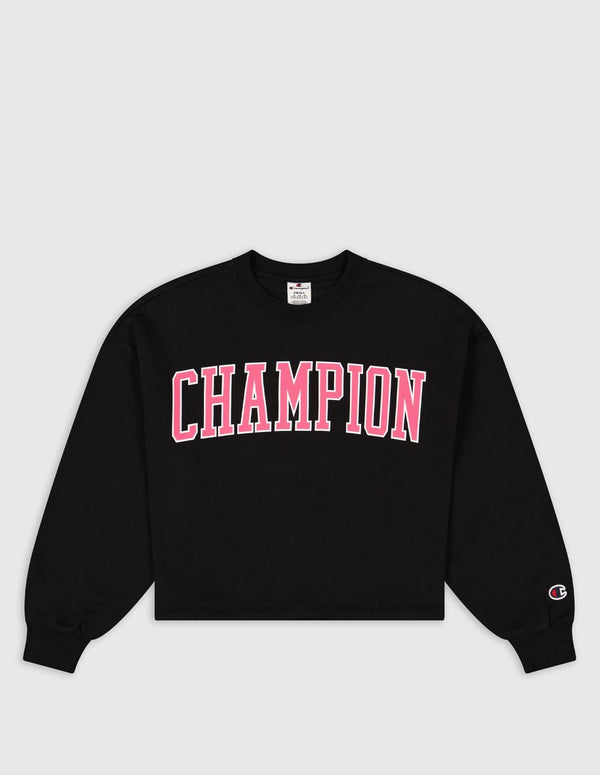 Champion Croped Black Women's Sweatshirt