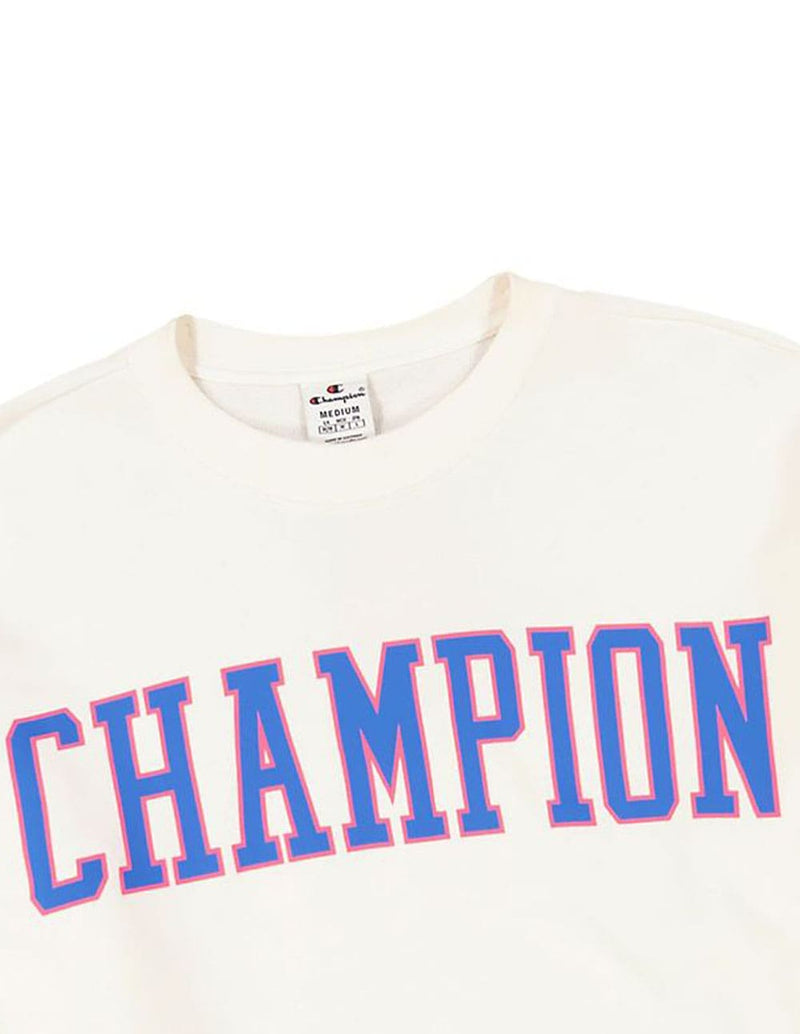 Champion Croped White Women's Sweatshirt