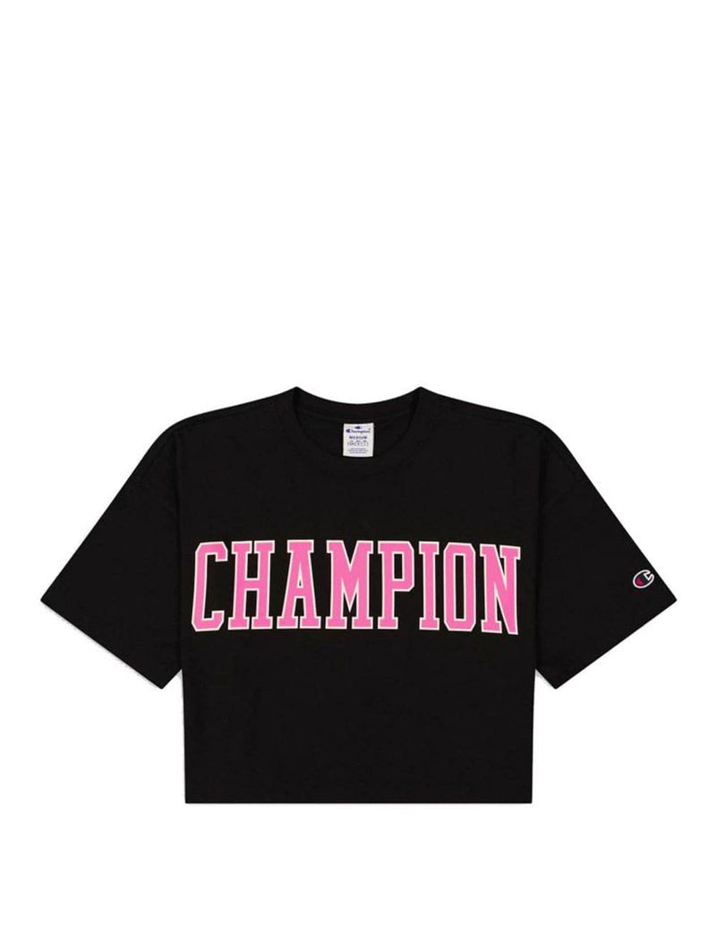 Champion Croped Black Women's T-Shirt