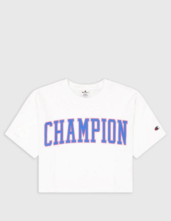 Camiseta Champion Croped Blanca Mujer