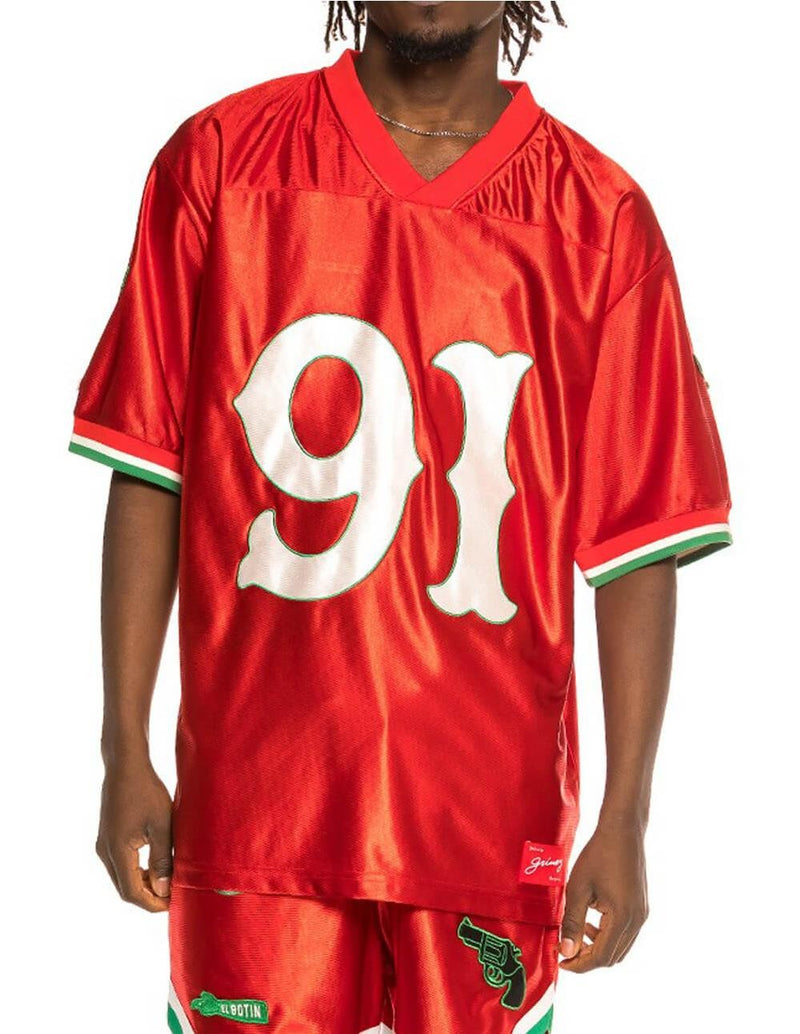 Camiseta De Fútbol Americano Grimey The Loot Roja Hombre