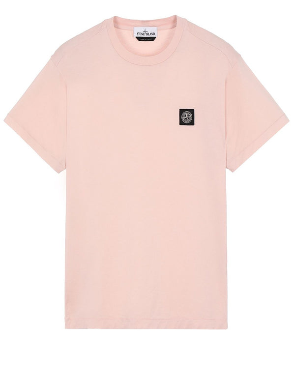 Camiseta Stone Island Con Parche Rosa Hombre