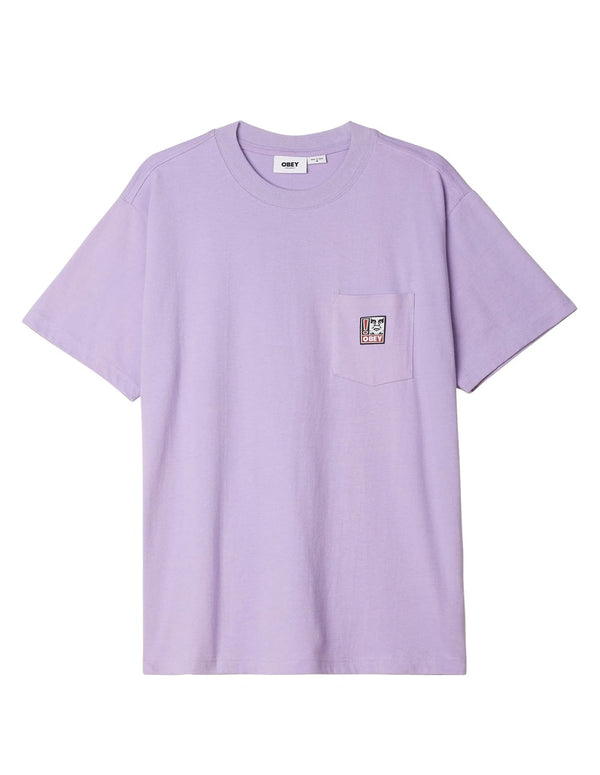 OBEY Point Pocket Purple Men's T-shirt