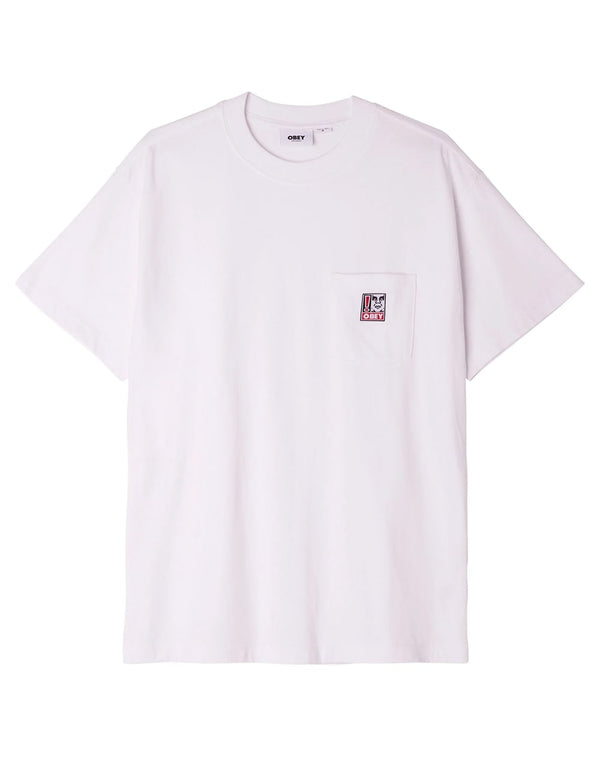 Camiseta OBEY Point Pocket Blanca Hombre