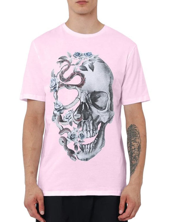 Camiseta RELIGION Skull of Snake Rosa Hombre