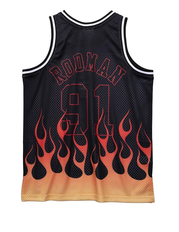 Mitchell Ness Dennis Rodman Chicago Bulls 1997-98 Black Men's Jersey