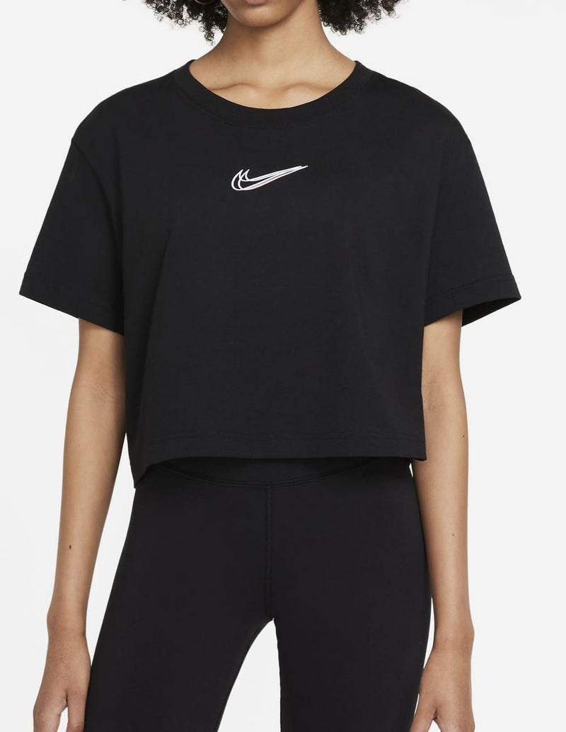 Camiseta Nike Cropped Negra Mujer