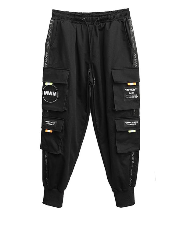 Pantalón Cargo Mod Wave Movement Multibolsillo Negro Unisex