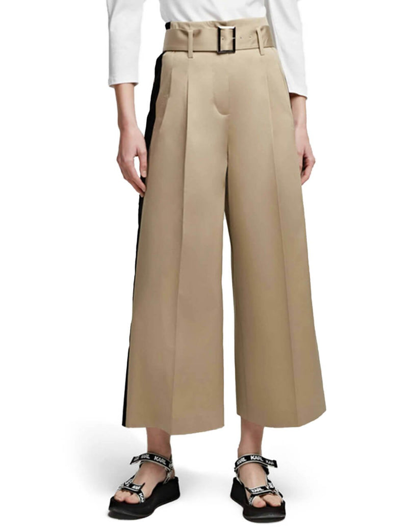 Pantalones Karl Lagerfeld Paperbag Marrones Mujer