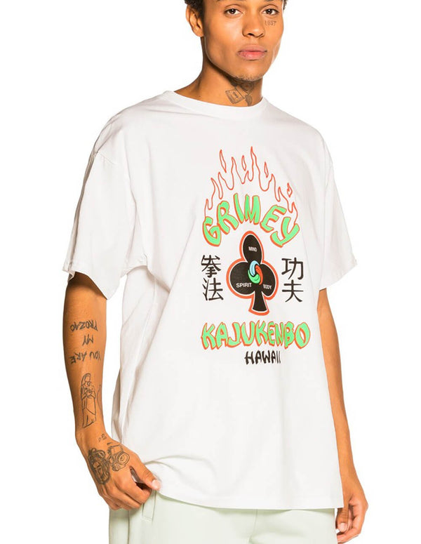 Camiseta Grimey Destroy All Fear  Blanca Hombre