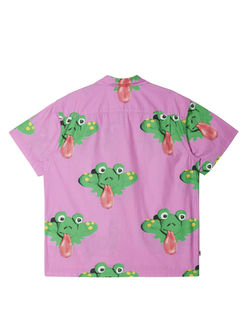 OBEY Frogman Pink Men's Short Sleeve Shirt