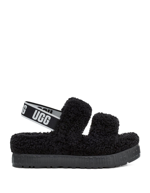 UGG Oh Fluffita Black Sandals For Women