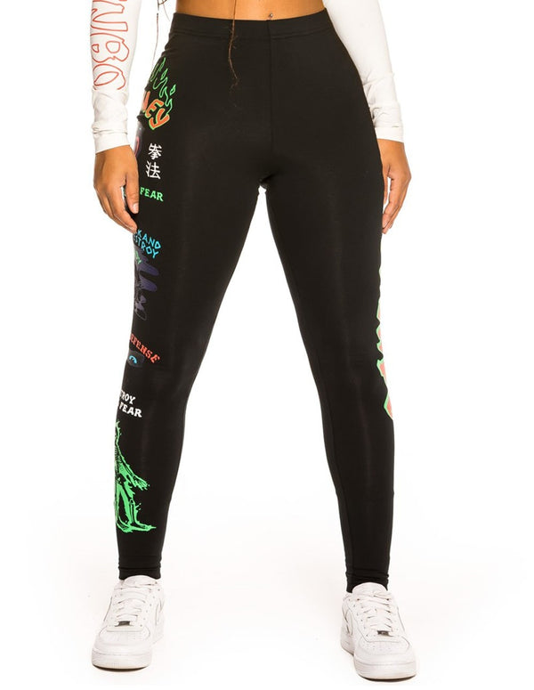 Leggins de Chica Grimey Destroy All Fear Negros Mujer