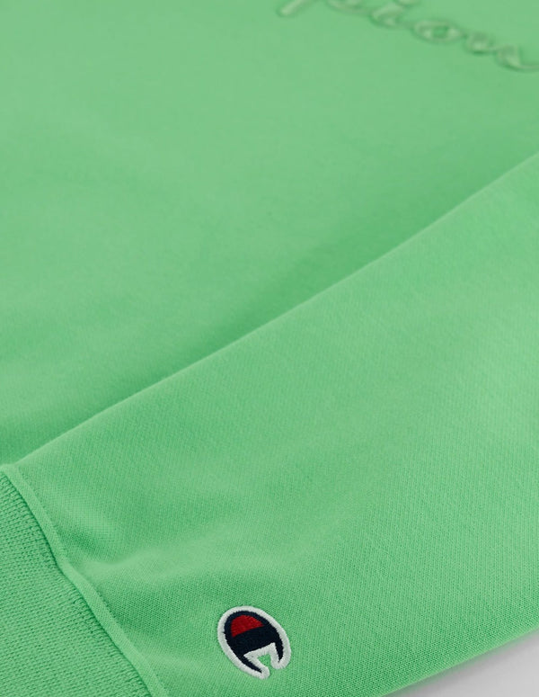 Sudadera Champion con Logo Bordado Verde Hombre