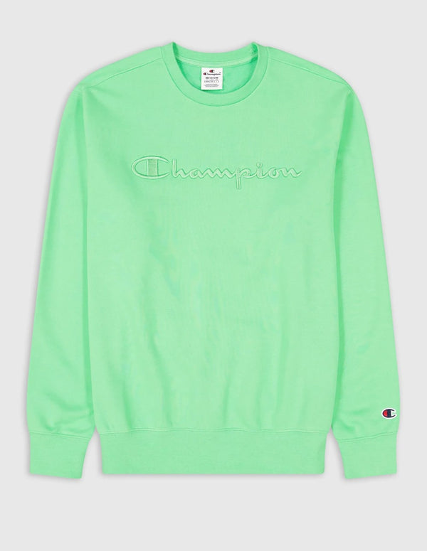 Champion Sweatshirt with Embroidered Logo Green Men