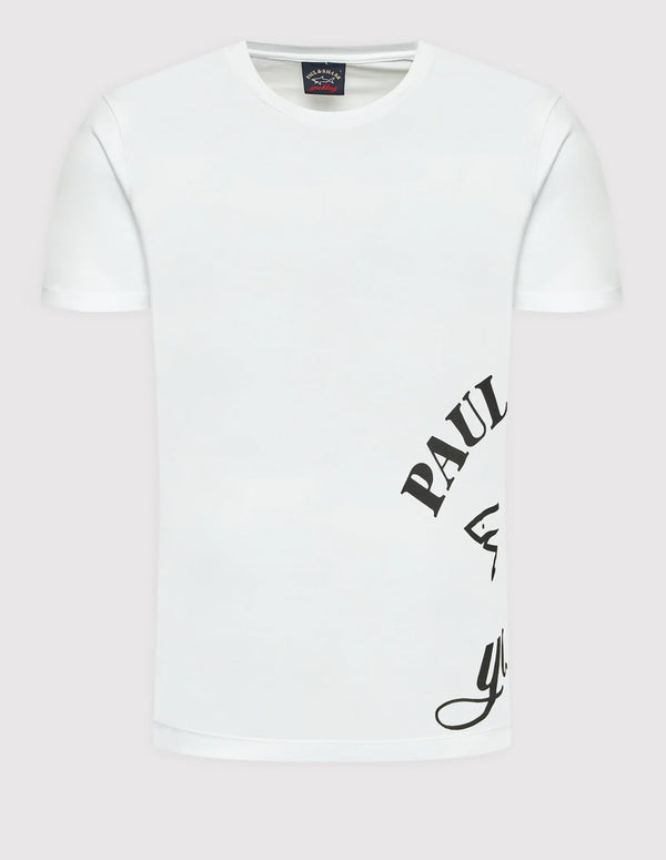 Camiseta Paul & Shark con Logo Estampado Blanca Hombre