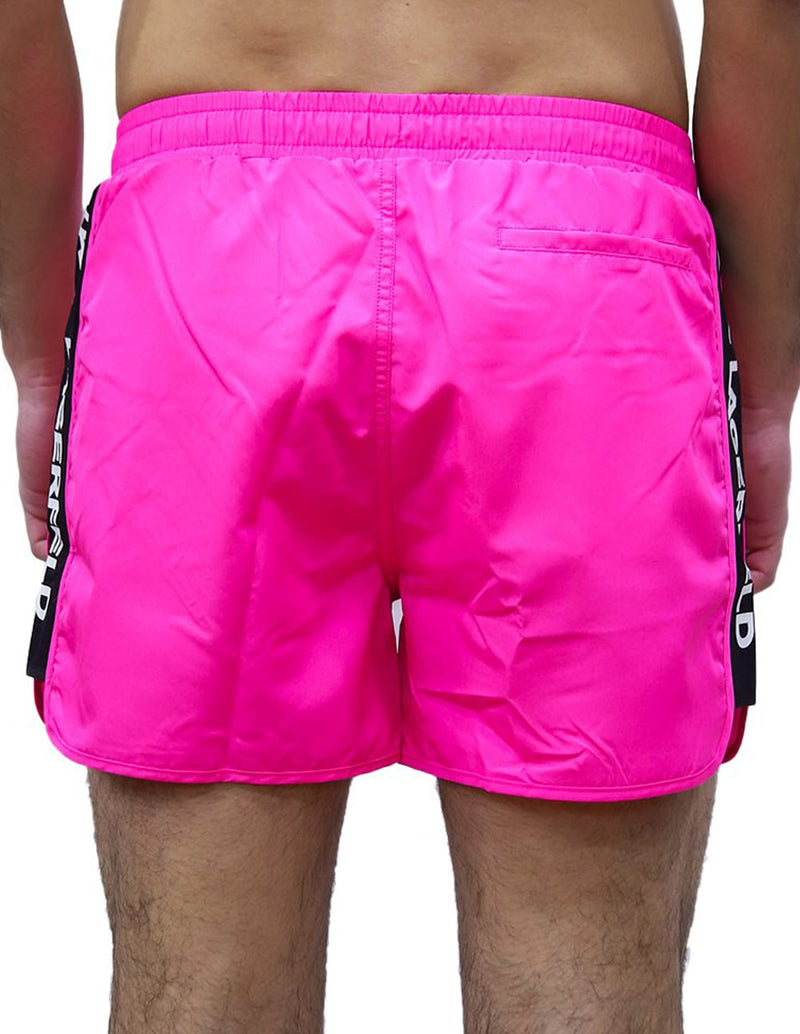 Karl Lagerfeld Swimsuit with Pink Logo Tape for Men