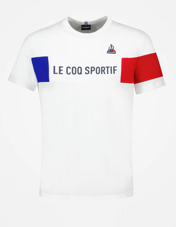 Camiseta Le Coq Sportif Tricolore Blanca Unisex