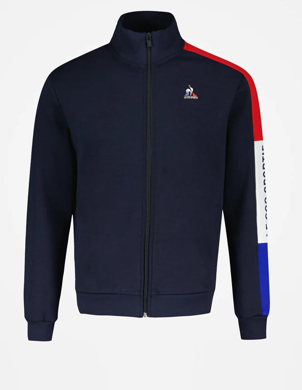 Sudadera Le Coq Sportif Tricolore con Cremallera Azul Marino Hombre