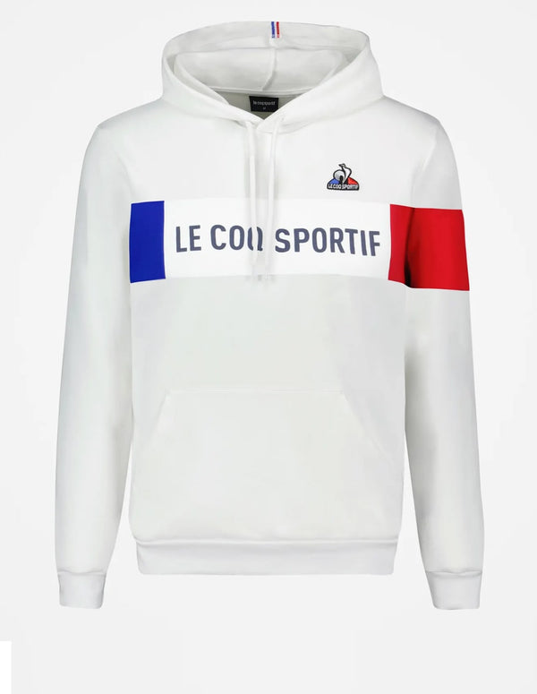 Sudadera con Capucha Le Coq Sportif Tricolore Blanca Unisex