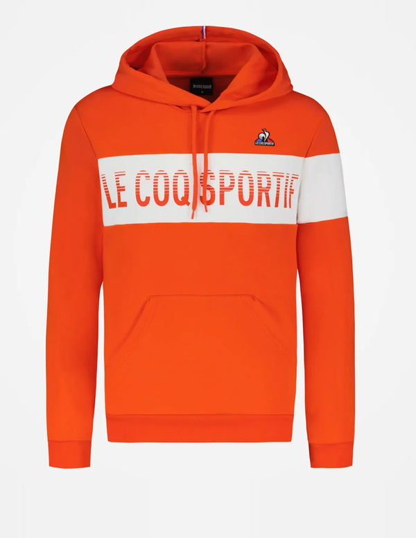 Sudadera con Capucha Le Coq Sportif con Logo Naranja Unisex