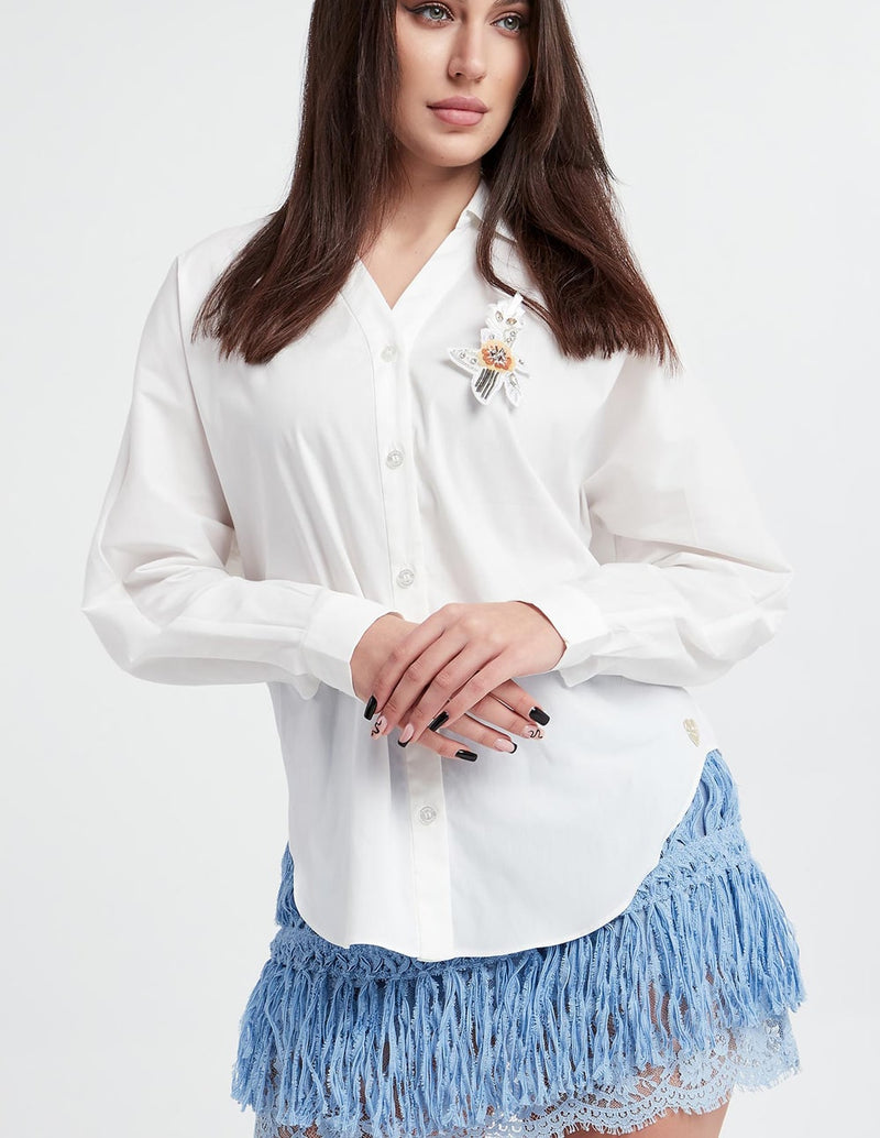 Camisa TWINSET Bialy Regular Blanca Mujer