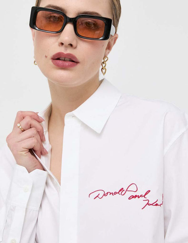 Camisa Karl Lagerfeld Disney Logo Blanca Mujer