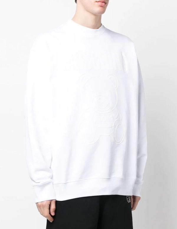 Moschino Couture Teddy Bear White Men's Sweatshirt