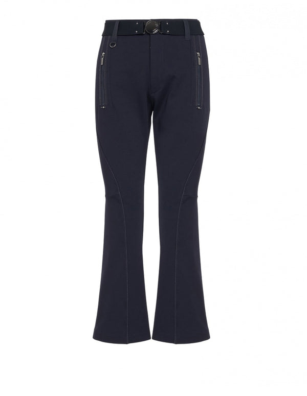 HIGH Trousers with Twisted Seams Navy Blue Woman