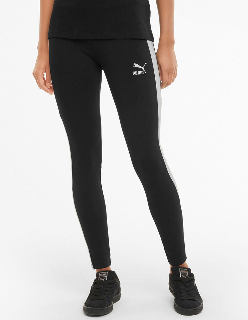 Leggings Puma Iconic T7 con Raya en el Lateral Negros Mujer