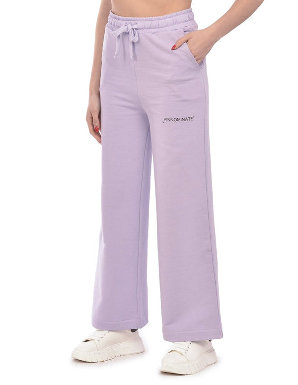 Women's Purple Wide Leg Hinnominate Sweatpants