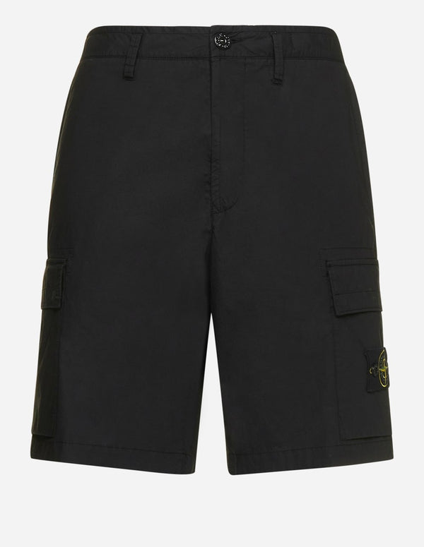 Stone Island Shorts with Exterior Pockets Black Men