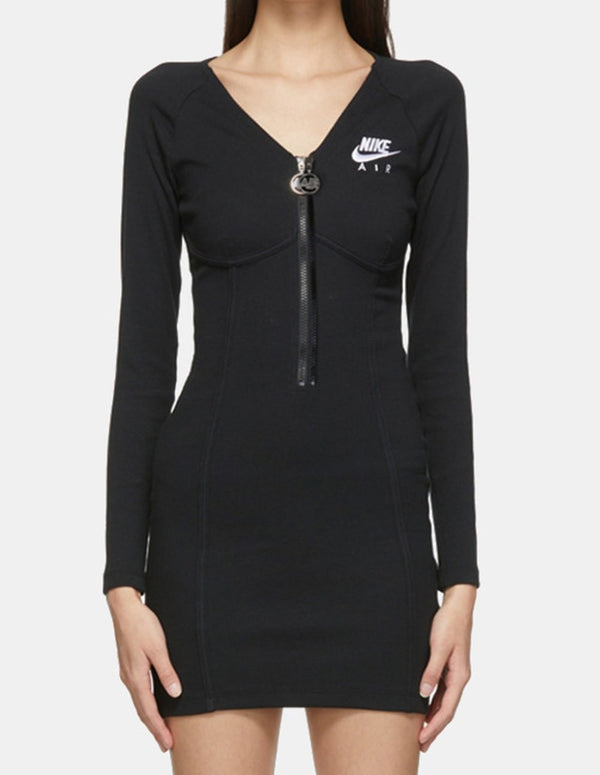 Vestido Corto Nike Sportswear Air con Cremallera Negro Mujer