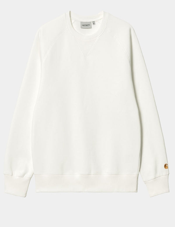 Carhartt WIP Chase Logo Sleeve Sweatshirt White for Men