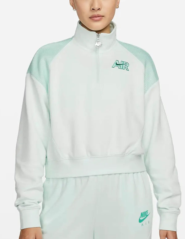 Sudadera Nike Sportswear Air 1-4-Zip Verde Mujer