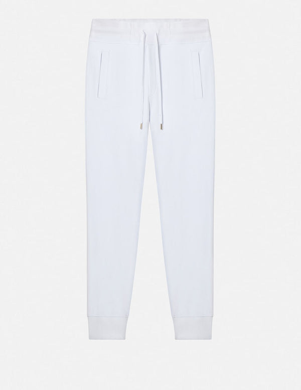 Versace Jeans Couture Sweatpants with White Embroidered Logo for Men