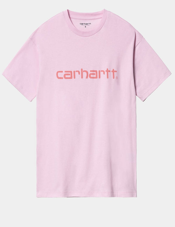 Camiseta Carhartt WIP con Logo Rosa Mujer