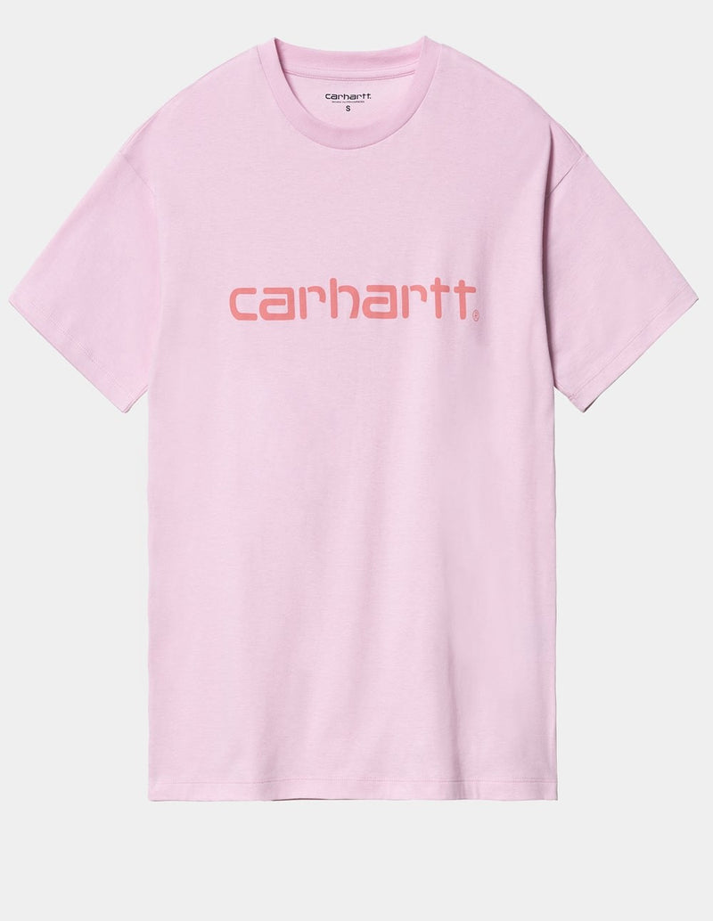 Camiseta Carhartt WIP con Logo Rosa Mujer